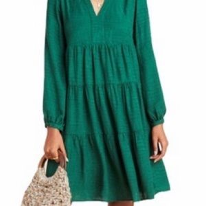 Anthropologie Maeve Amber Tunic Emerald Green Medium Like New